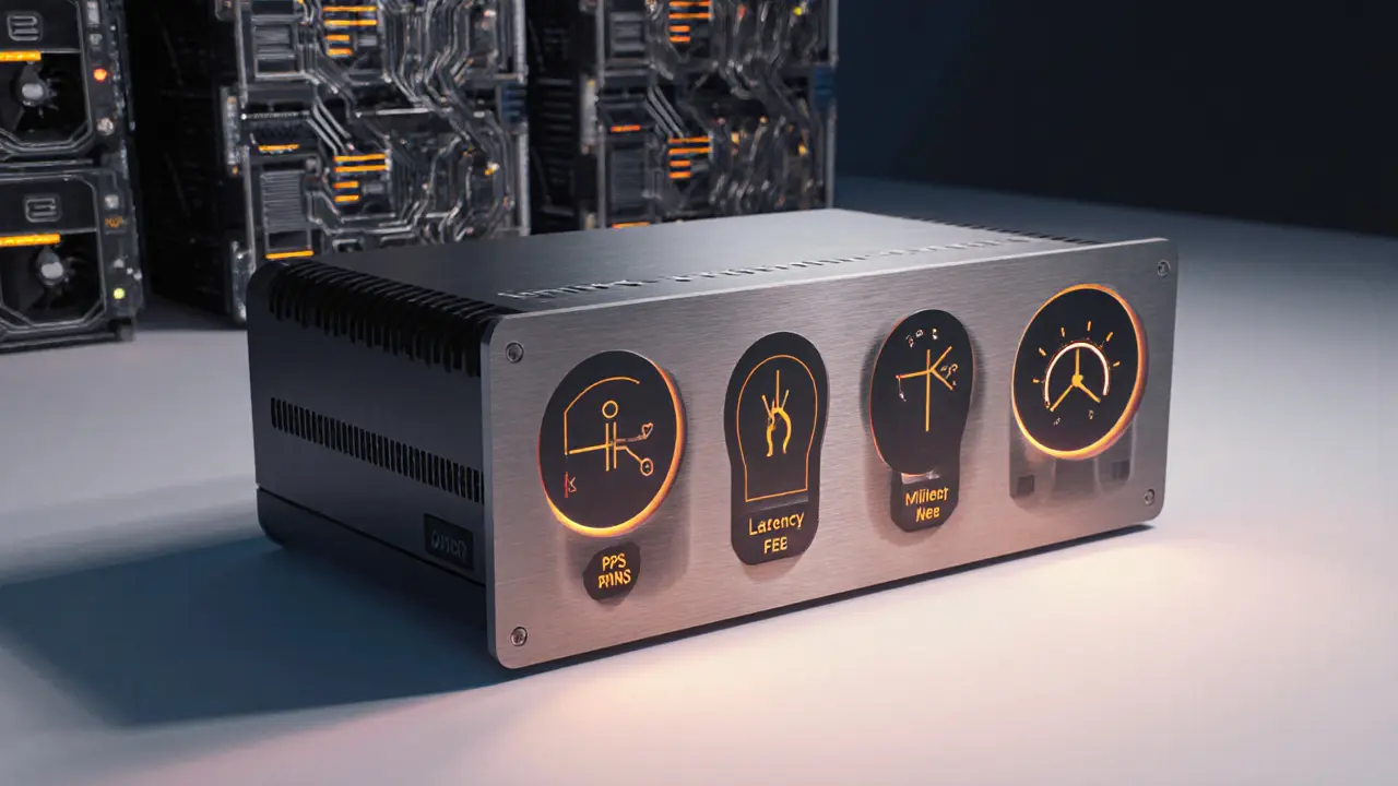 Sketch of a profit‑switching control hub with pool icons and gauges.