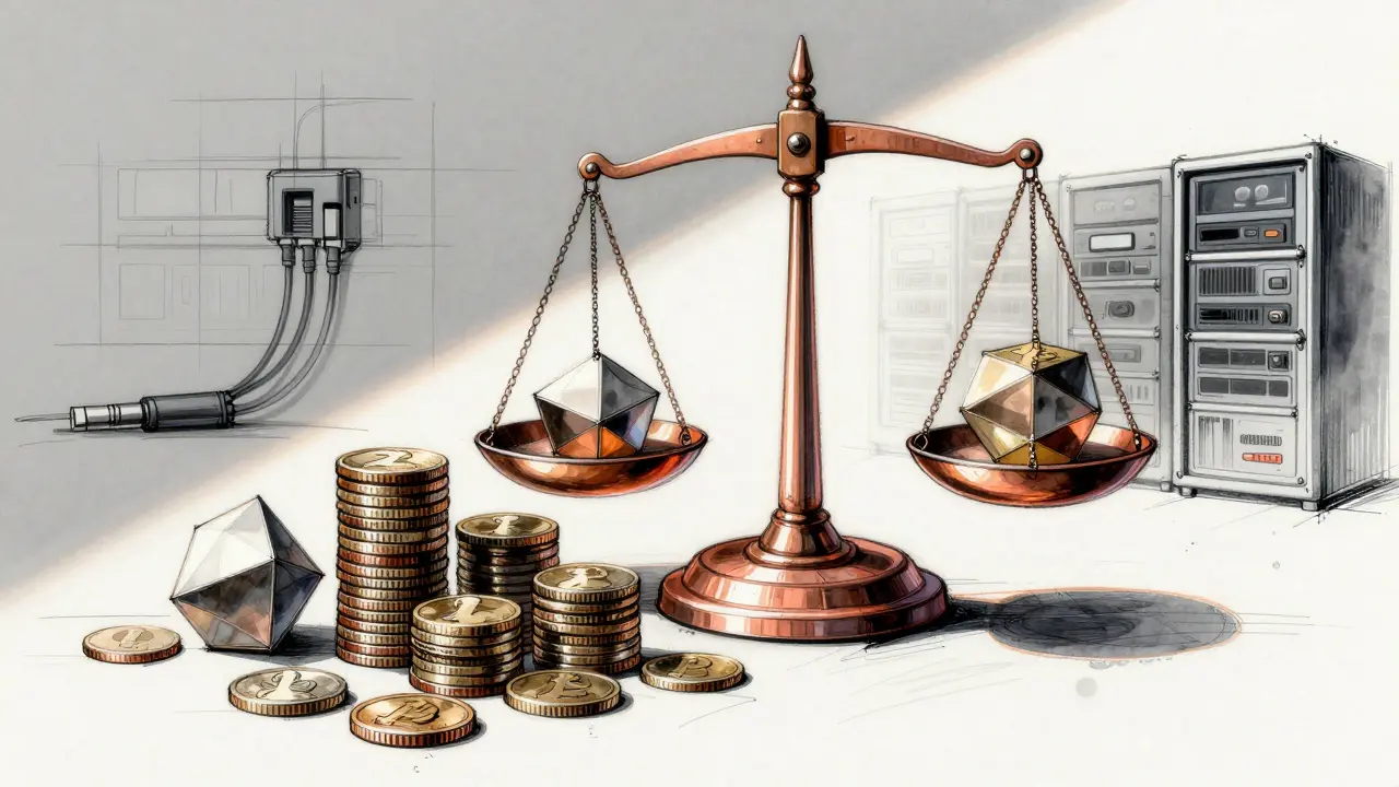 Conceptual sketch of digital coins on weighted scale for tax