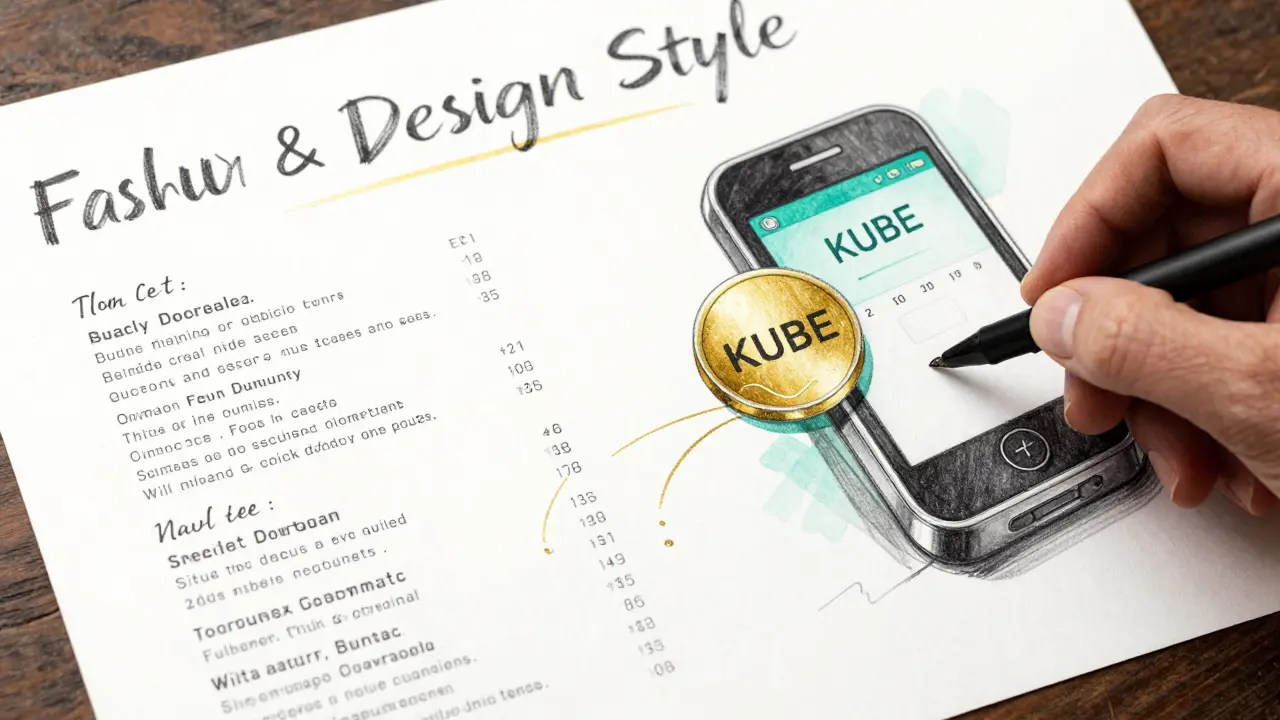 Product design sketch of a luxury restaurant payment terminal using a digital token for a meal.