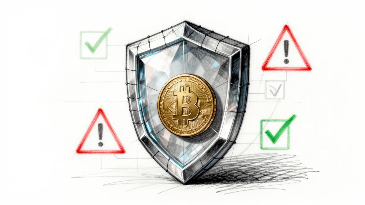 Conceptual sketch of a secure vault protecting digital tokens