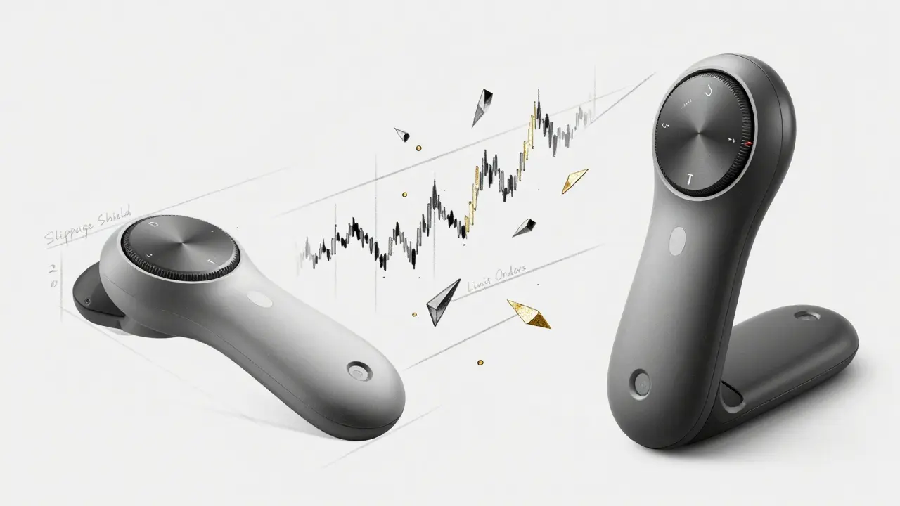 Conceptual sketch of a tool protecting against trade slippage