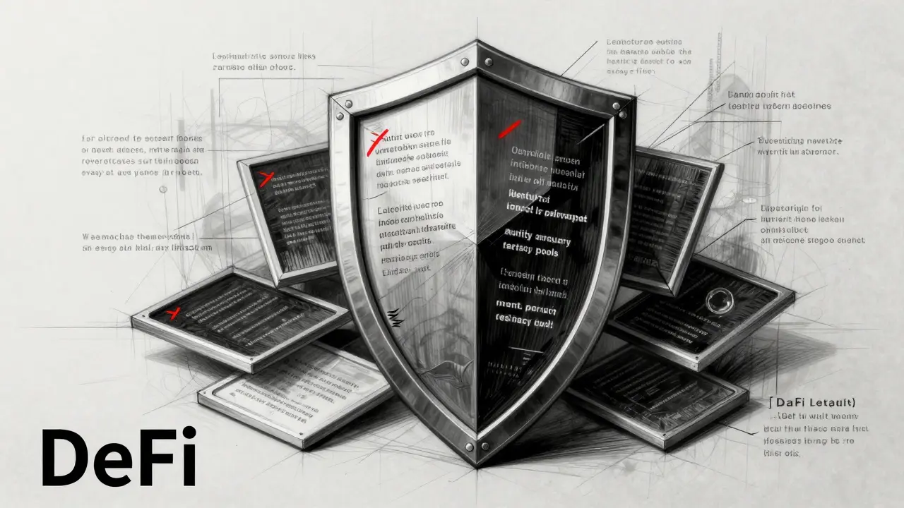 Conceptual sketch of security shields with marked vulnerability points