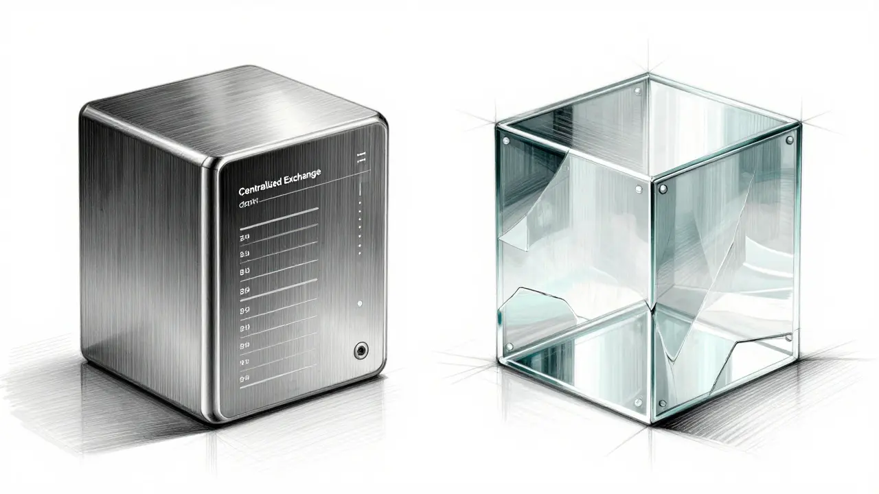 Design comparison of solid CEX vs fragile DEX structures