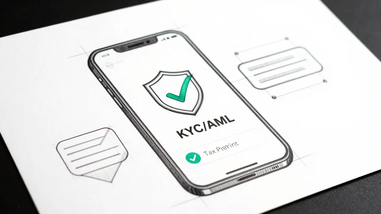 Design sketch of a secure, compliant crypto wallet interface