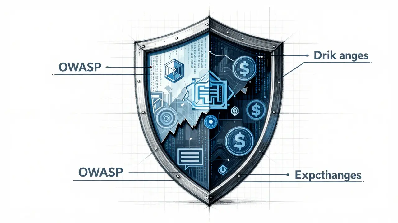 Design sketch of security shield vs scam threats