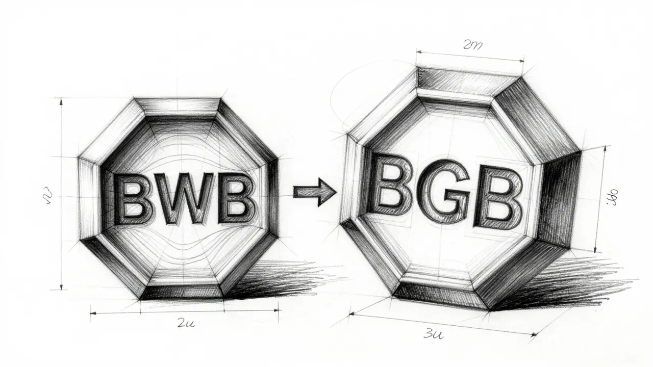 Design sketch showing BWB merging into BGB token