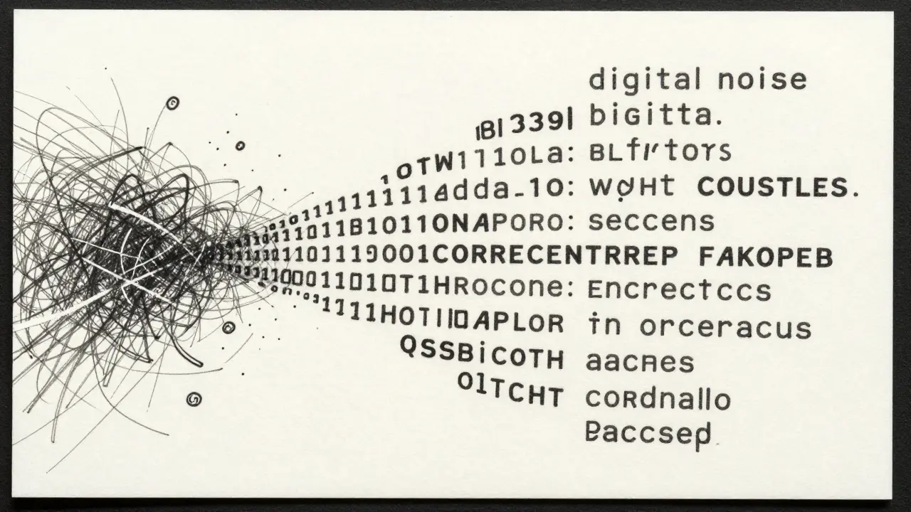 Design sketch showing conversion of data to word list