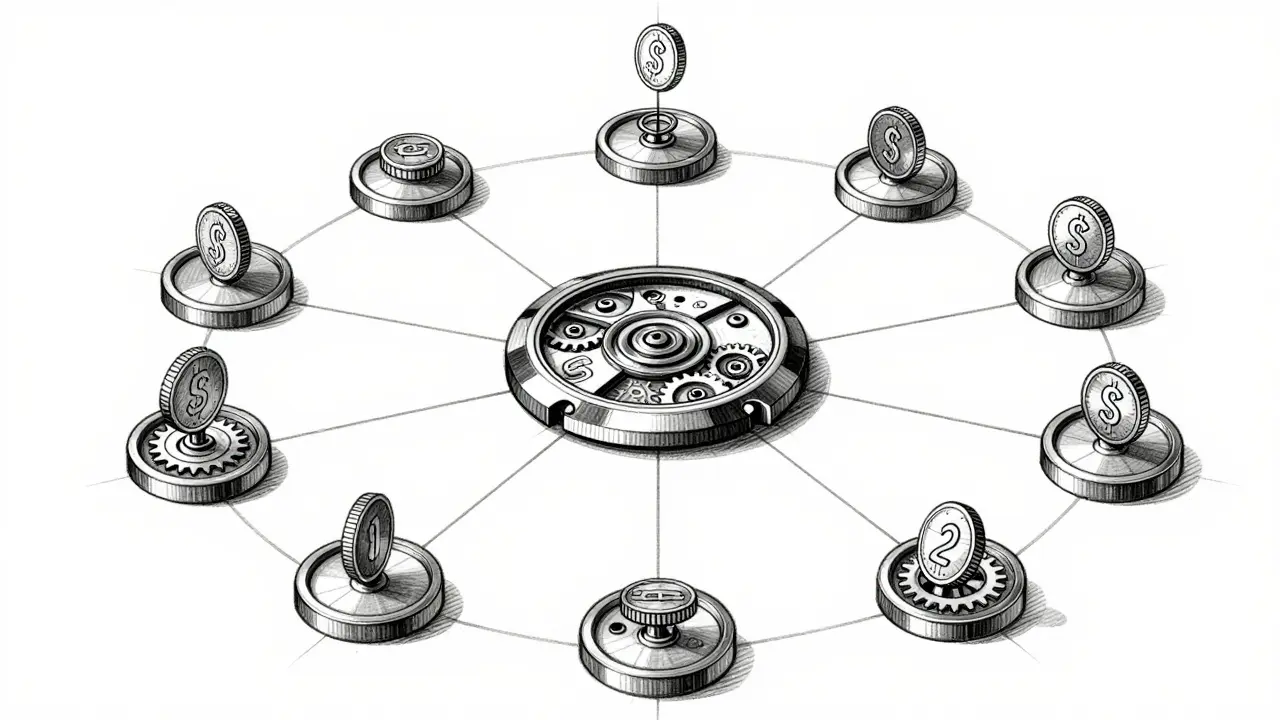 Schematic sketch of airdrop distribution network