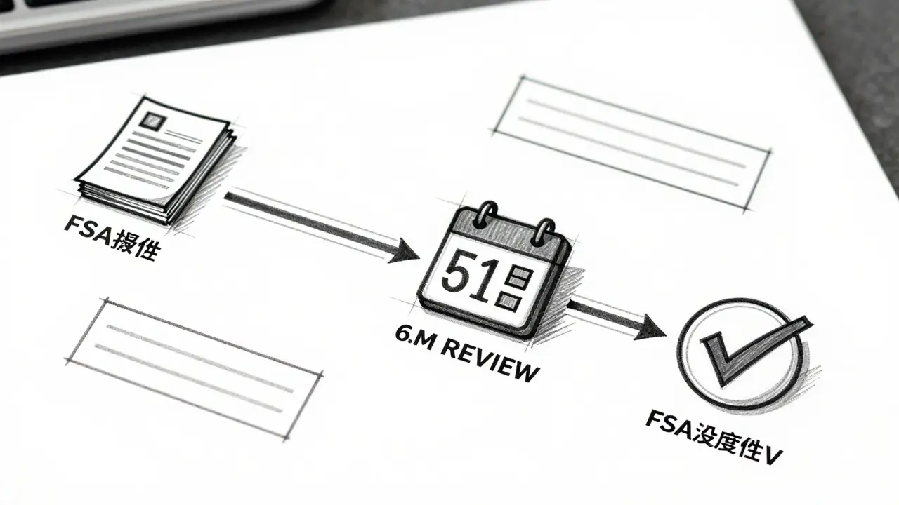 Conceptual sketch of the PSA registration and compliance timeline