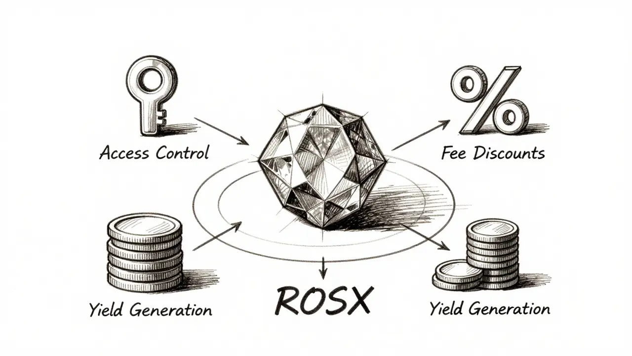 Design sketch of ROSX token utility structure