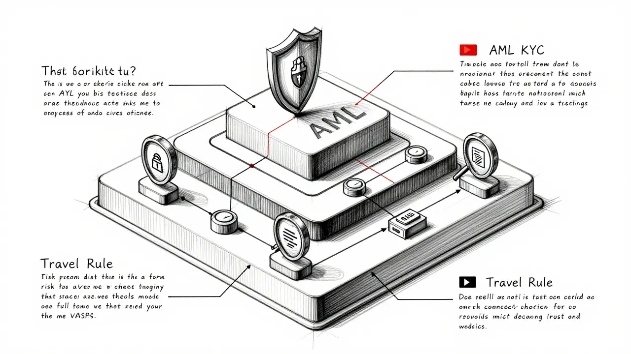 Technical sketch of AML and KYC compliance system modules
