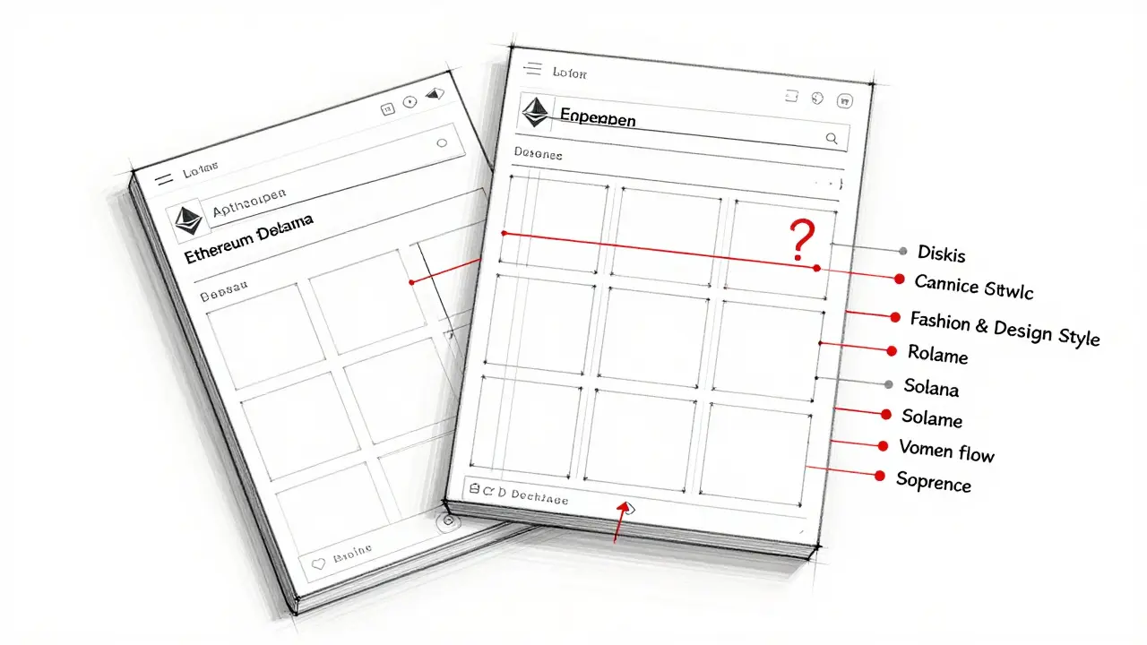 Wireframe diagram showing missing crypto assets
