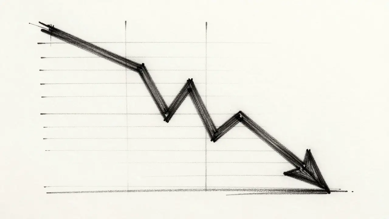 Abstract sketch showing price volatility