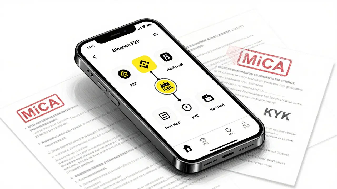 Concept sketch of modern P2P trading apps replacing old platforms