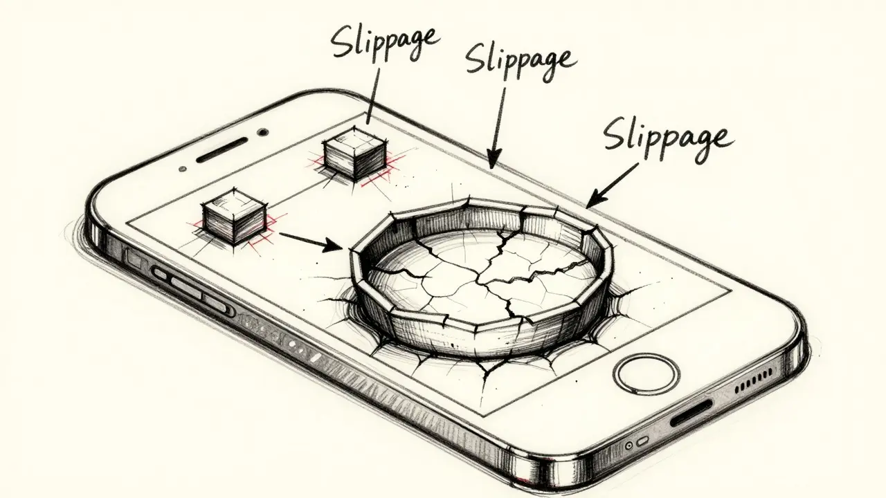 Design schematic showing empty liquidity pool in wallet