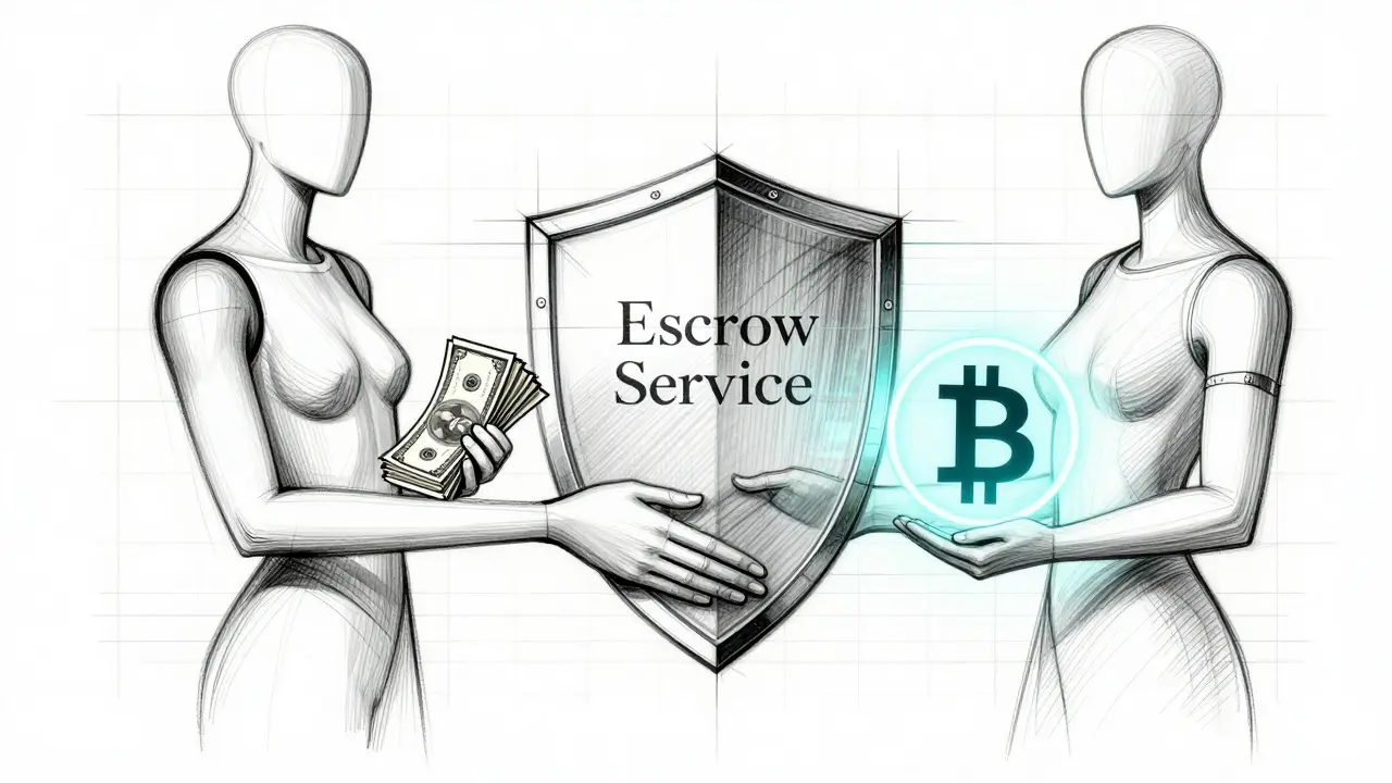 Design sketch of a secure escrow digital handshake
