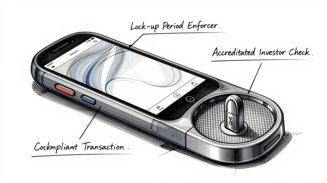 Product design sketch illustrating automated transaction compliance filters