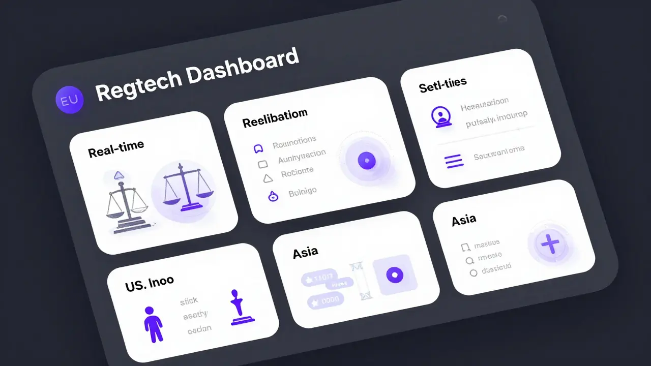 Product design sketch of an AI-powered regulatory monitoring dashboard