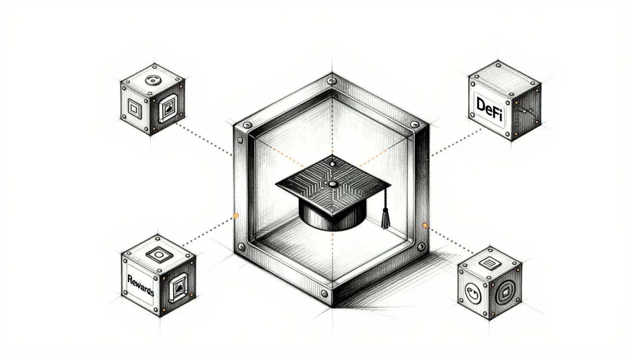 Design blueprint of a modular decentralized education smart contract block