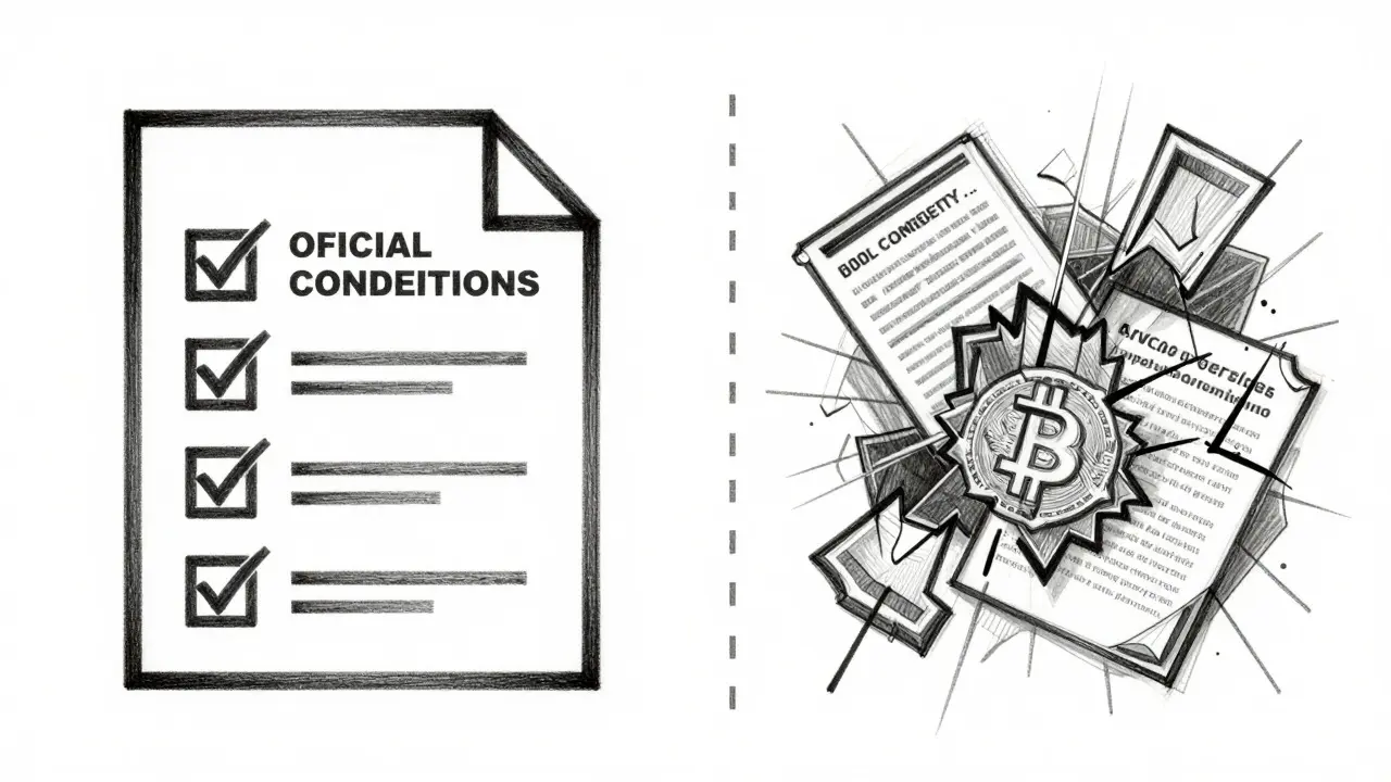 Design sketch comparing legit vs scam crypto traits