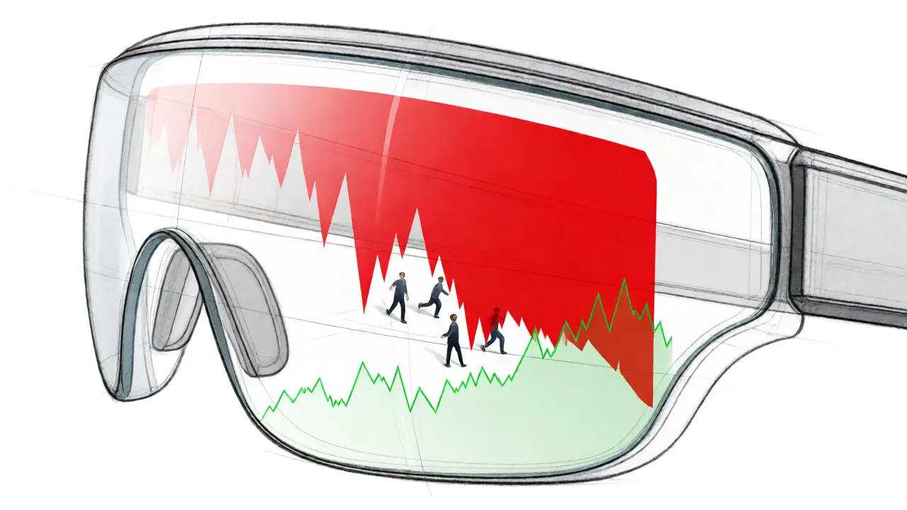 Glass HUD showing sell wall crushing price chart