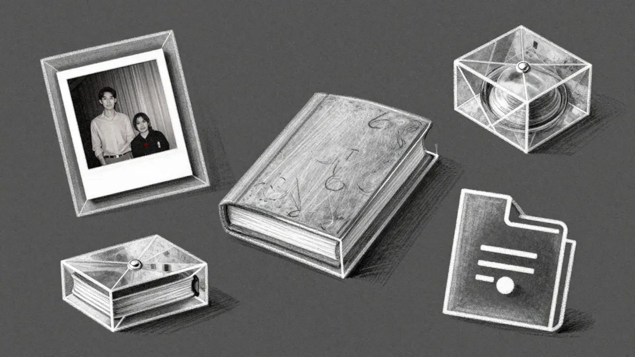 Sketch of digital files preserved in crystal containers