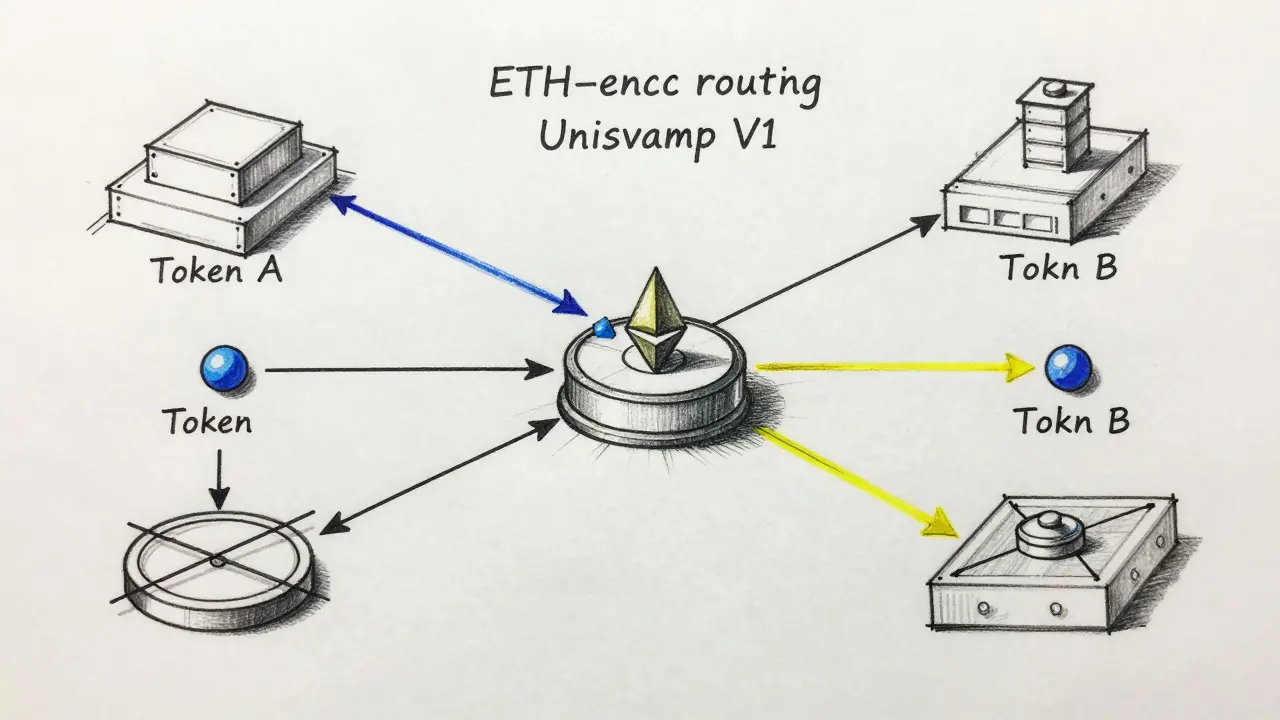 Technical drawing of ETH-centric trading route