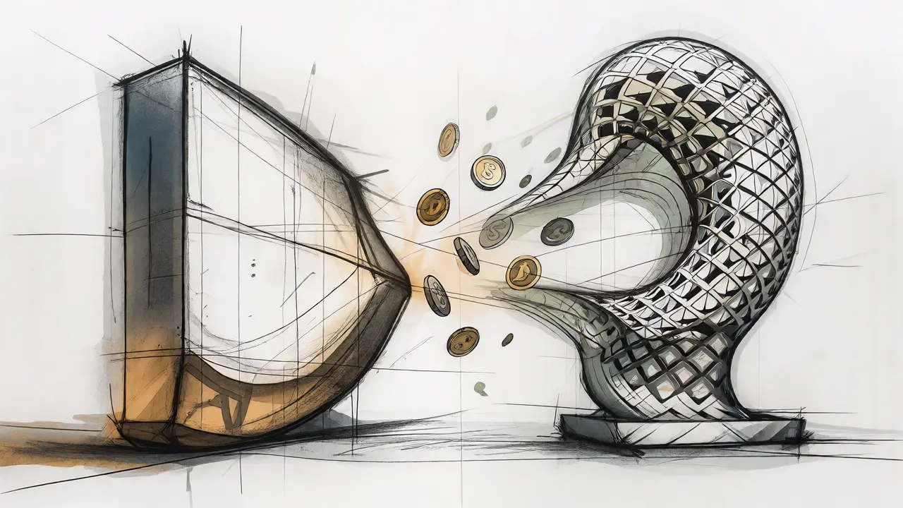 Abstract sketches comparing Central Bank and Securities Commission regulatory roles
